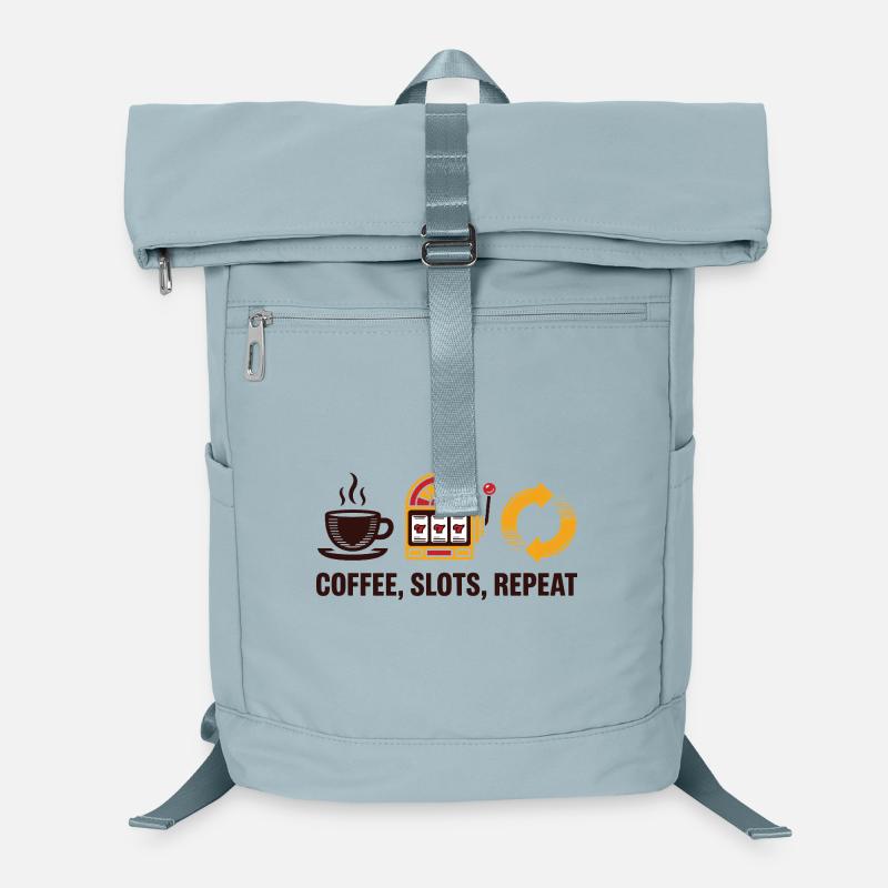 Coffee Slots Repeat Casino Gambling Laptop Backpack