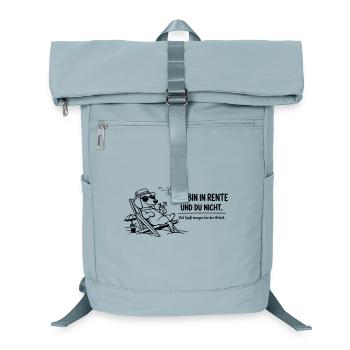 Lustiges Rentner Bild Spruch Dackel - Laptop-Rucksack  - Eisblau - Vorne