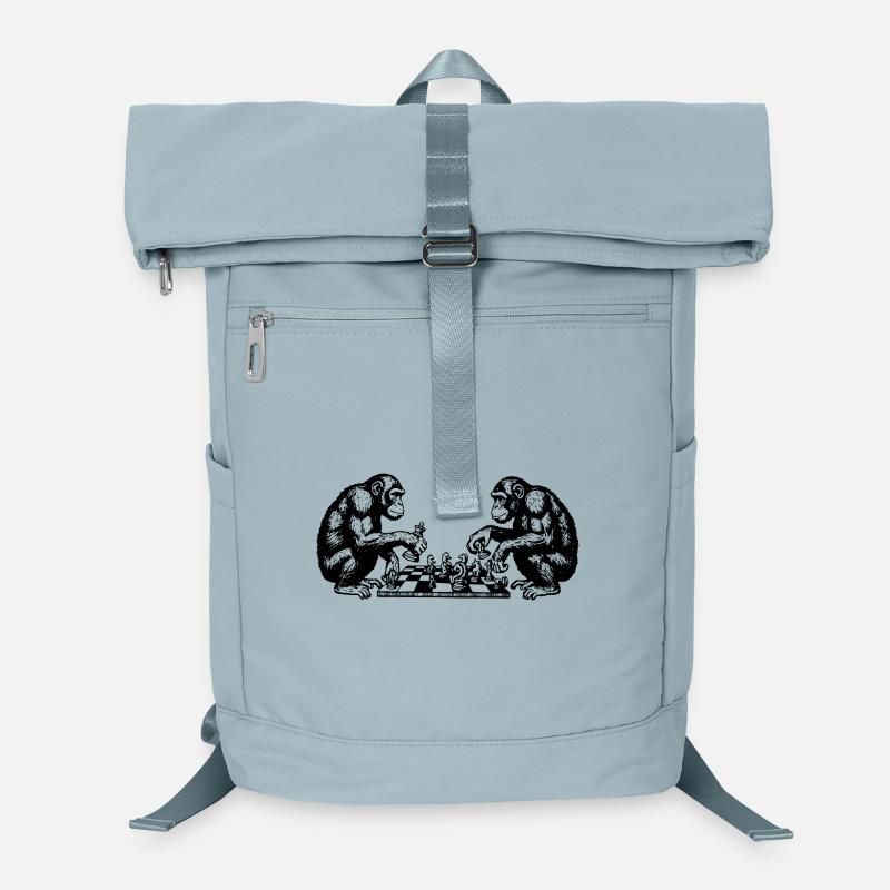 Monkeys play chess T-Shirt Laptop Backpack