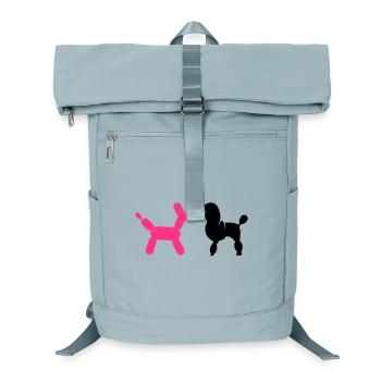 Pudel und Luftballon-Pudel - Laptop-Rucksack  - Eisblau - Vorne