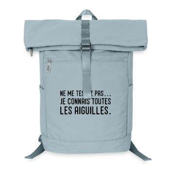 Ne me testez pas… je connais toutes les aiguilles - Sac à dos ordinateur - bleu glacier - Devant