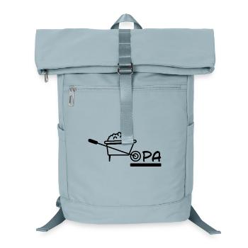 Opa Schubkarren Gartenarbeit - Laptop-Rucksack  - Eisblau - Vorne