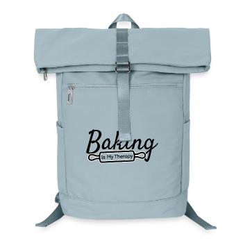 Baking Is My Therapy – Backen Spruch - Laptop-Rucksack  - Eisblau - Vorne