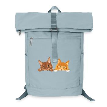 Peeking_cute_two_ginger_cats - Sac à dos ordinateur - bleu glacier - Devant