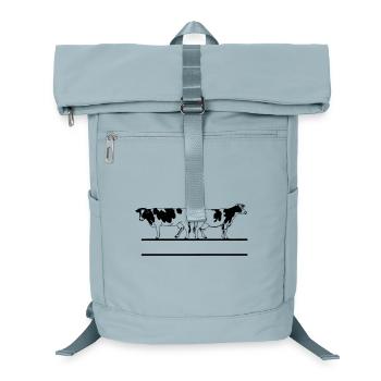 Cow monogram transparent - Laptop Backpack - ice blue - Front