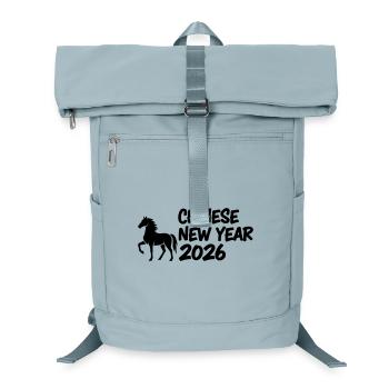 Year of the Horse Horse Lettering - Laptop Backpack - ice blue - Front