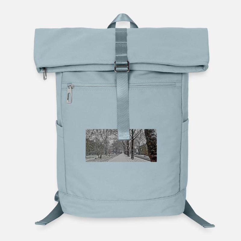 Winter avenue in snowfall Laptop Backpack