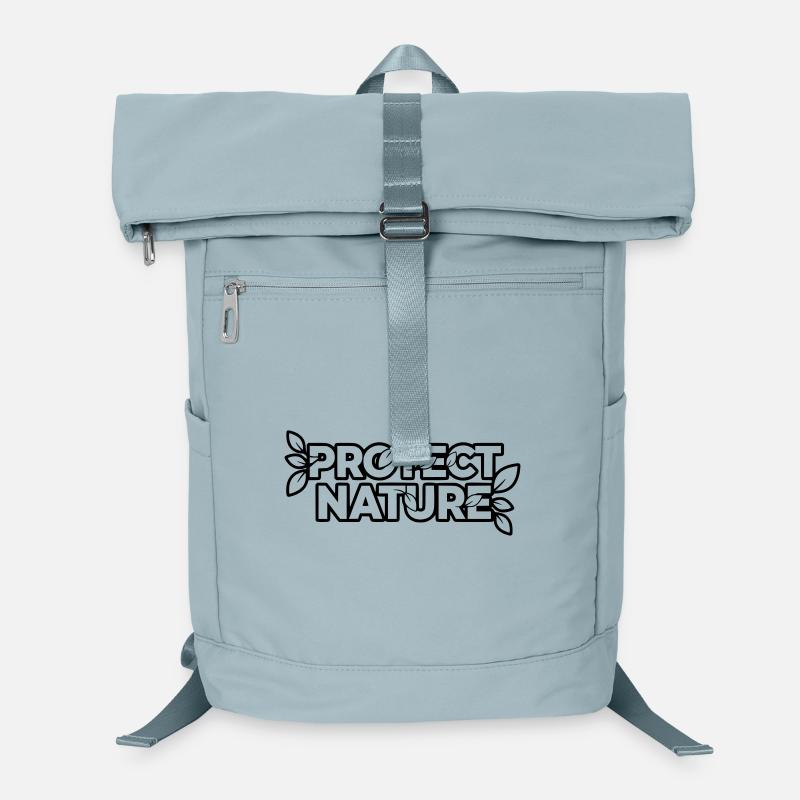Protect Nature | Environmental Protection Statement Vector Laptop Backpack