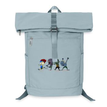 Witziger Läufer verfolgt von Zombies Cardio Halloween - Laptop-Rucksack  - Eisblau - Vorne