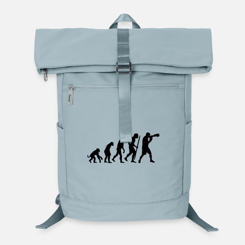 Evolution of Boxing - Laptop-Rucksack  - Eisblau