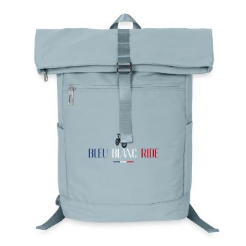 Blue White Wrinkle - Laptop Backpack - ice blue - Front