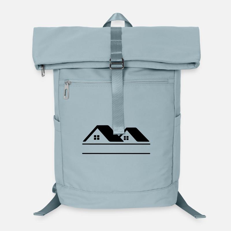 Häuser-Textbanner Laptop-Rucksack 