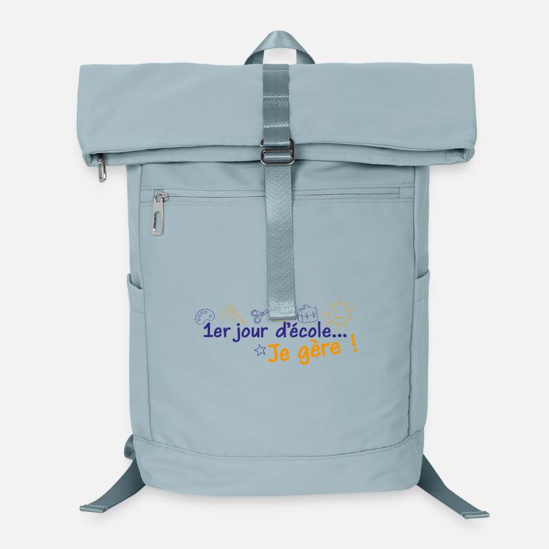 1. Schultag schaffe ich! Blau und Orange Laptop-Rucksack 