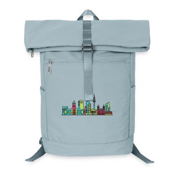 Leeds City Skyline Town Hall Modern Line Art - Laptop Backpack - ice blue - Front