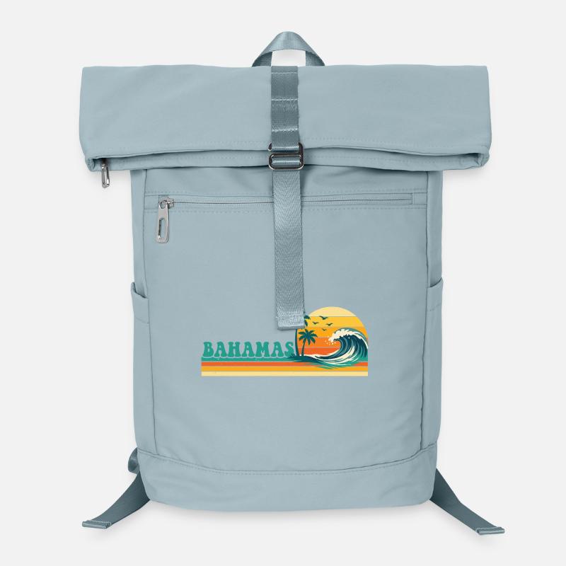 Bahamas Retro Spring Break Cruise Tropical Vibes Laptop Backpack