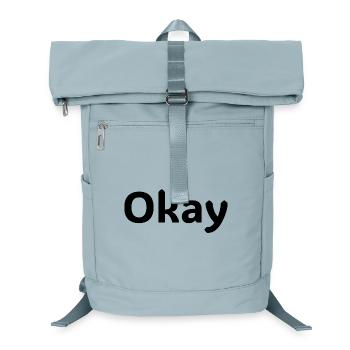 Ok, chemise statement minimalistisches design - Sac à dos ordinateur - bleu glacier - Devant