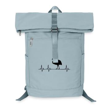 Autruche - Émeu - Nandu - Sac à dos ordinateur - bleu glacier - Devant