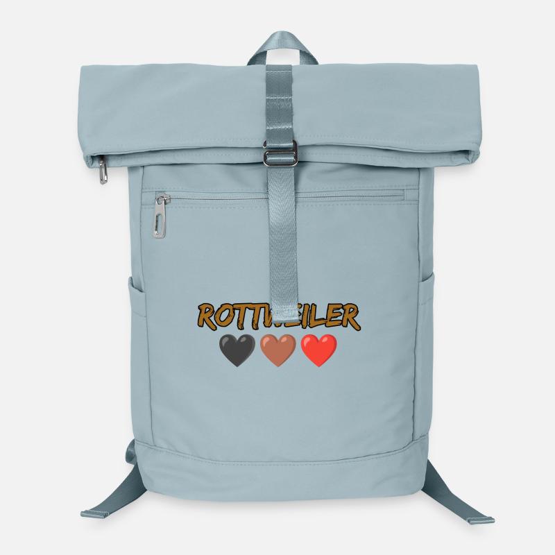 Rottweiler Schriftzug Herzfarben Laptop-Rucksack 