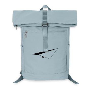 Avion en papier minimaliste - Sac à dos ordinateur - bleu glacier - Devant