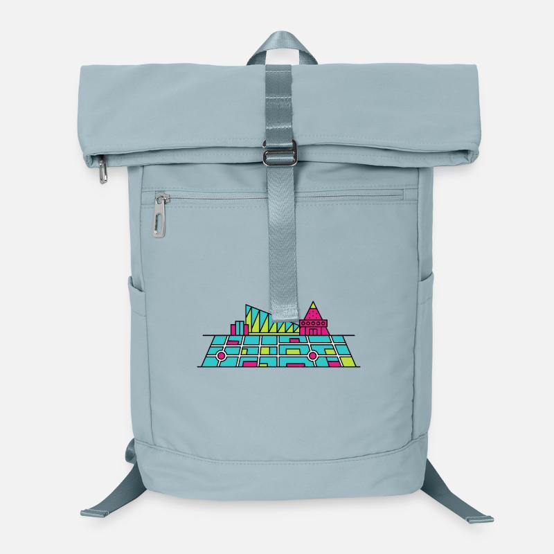 Milton Keynes City Skyline Xscape Modern Line Art Laptop Backpack