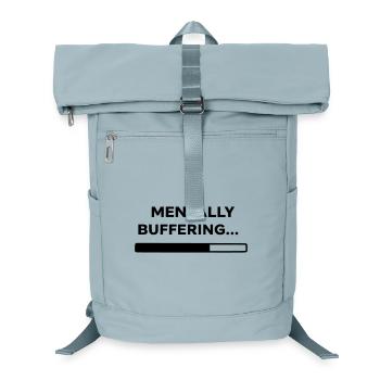MENTALLY BUFFERING... | Minimal Loading Bar Design - Laptop Backpack - ice blue - Front