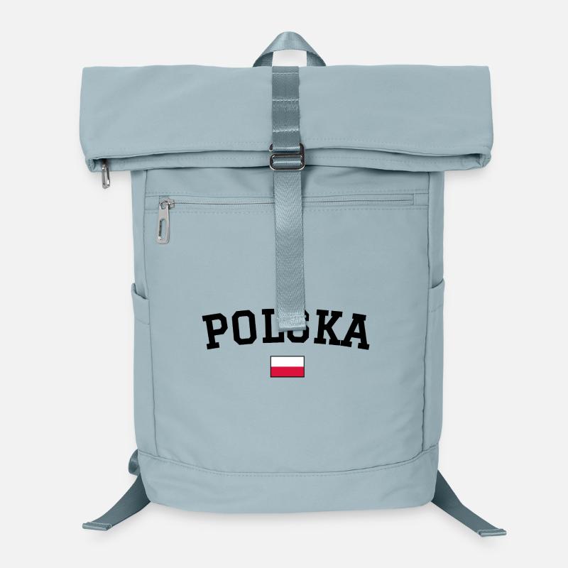 Polen Flagge Design Schwarz Laptop-Rucksack 