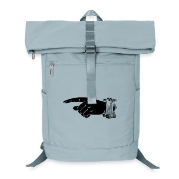 Hand - Fingerzeig - Laptop-Rucksack  - Eisblau - Vorne