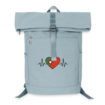 Portugal Heartbeat Line Flagge Liebe Reise Design - Laptop-Rucksack  - Eisblau - Vorne