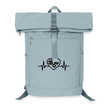 Herz Bier Wohnmobil Humor - Laptop-Rucksack  - Eisblau - Vorne