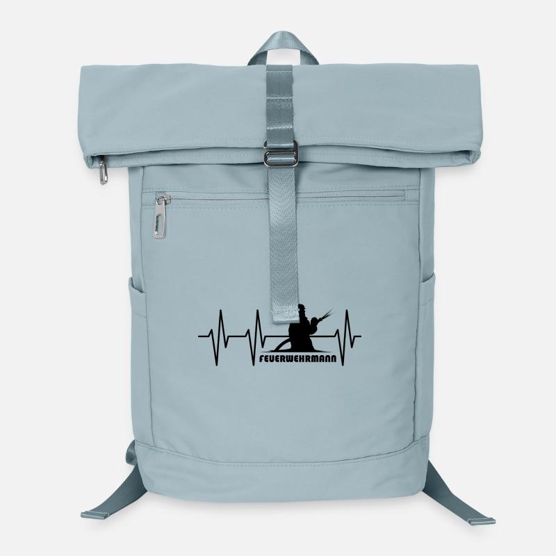 Firefighter Pulse Heartbeat Fire Brigade Symbol Laptop Backpack