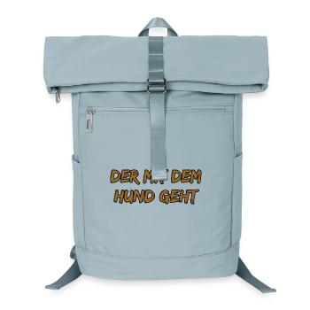 Der mit dem Hund geht - Laptop-Rucksack  - Eisblau - Vorne