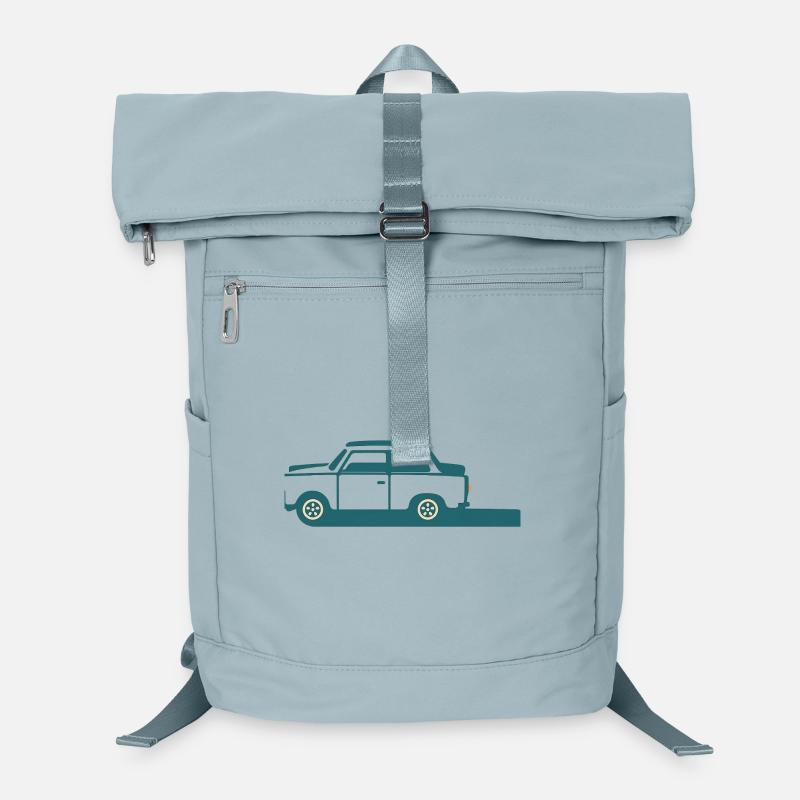 Voiture bleue minimaliste classique Sac à dos ordinateur