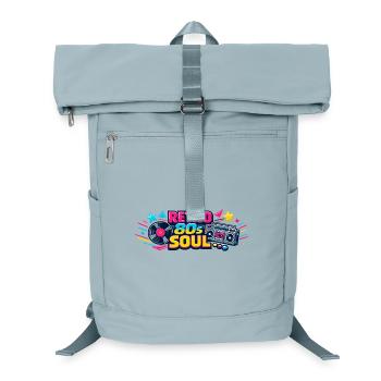 Retro 80s Soul Boombox - Laptop Backpack - ice blue - Front