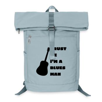 Blues man, musician, instrument, guitar # - Laptop Backpack - ice blue - Front