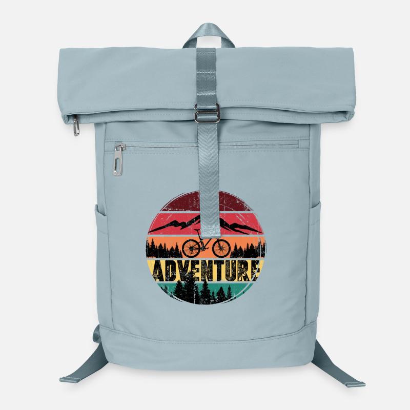 Retro-Mountainbike-Abenteuer Laptop-Rucksack 