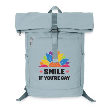 Mois de la fierté LGBT - Souriez si vous êtes gay - Sac à dos ordinateur - bleu glacier - Devant