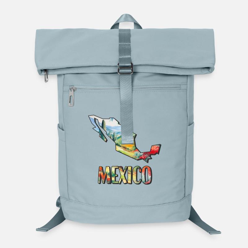 Carte à l’aquarelle du Mexique Sac à dos ordinateur