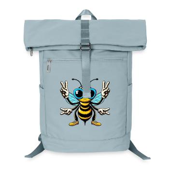 Bee with Sunglasses - Laptop Backpack - ice blue - Front