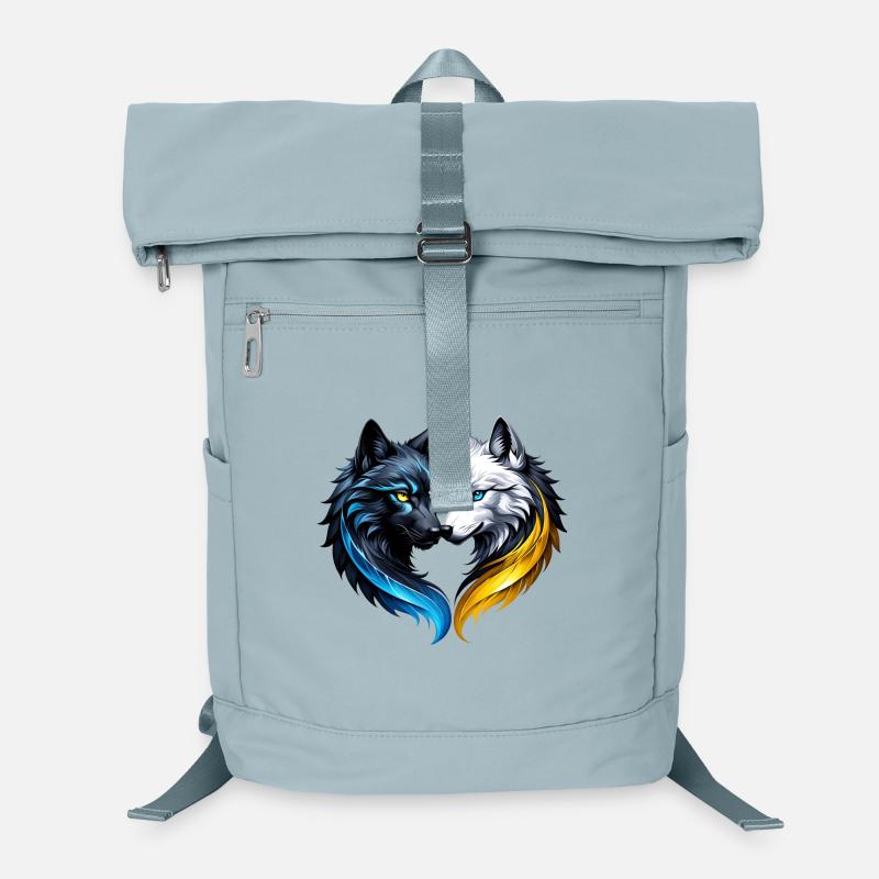 Majestätische Wolfsköpfe. Laptop-Rucksack 