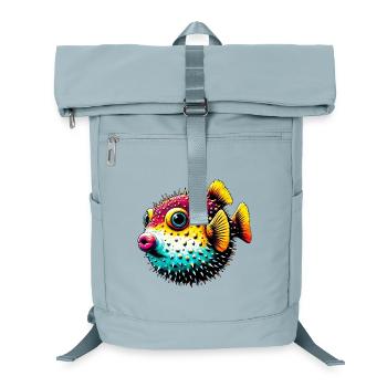 Kugelfisch - Laptop-Rucksack  - Eisblau - Vorne