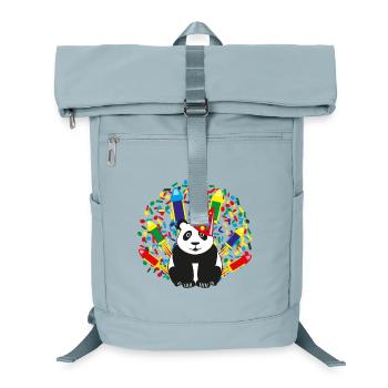 Geburtstags Panda mit Konfetti und Raketen. - Laptop-Rucksack  - Eisblau - Vorne
