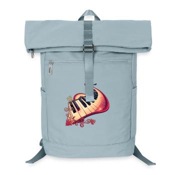 Eleganz in Bewegung: das gebogene Klavier - Laptop-Rucksack  - Eisblau - Vorne