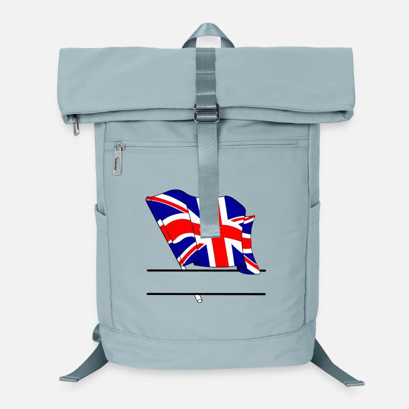 Britische Flagge mit eigenem Text – persönliches Design Laptop-Rucksack 