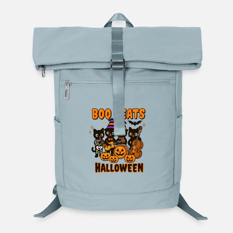 Bande de chat d’Halloween avec des citrouilles Sac à dos ordinateur