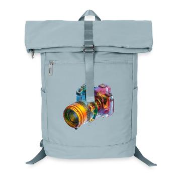 Regenbogenkamera als CAD-Design in Farbexplosion - Laptop-Rucksack  - Eisblau - Vorne