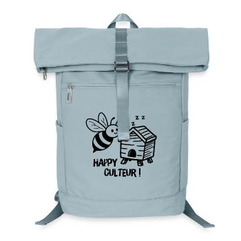 Beekeeper, Happy Grower Bee with a Beehive - Laptop Backpack - ice blue - Front