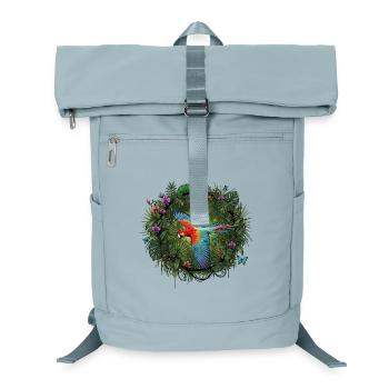 Colorful parrot in the jungle circle - Laptop Backpack - ice blue - Front