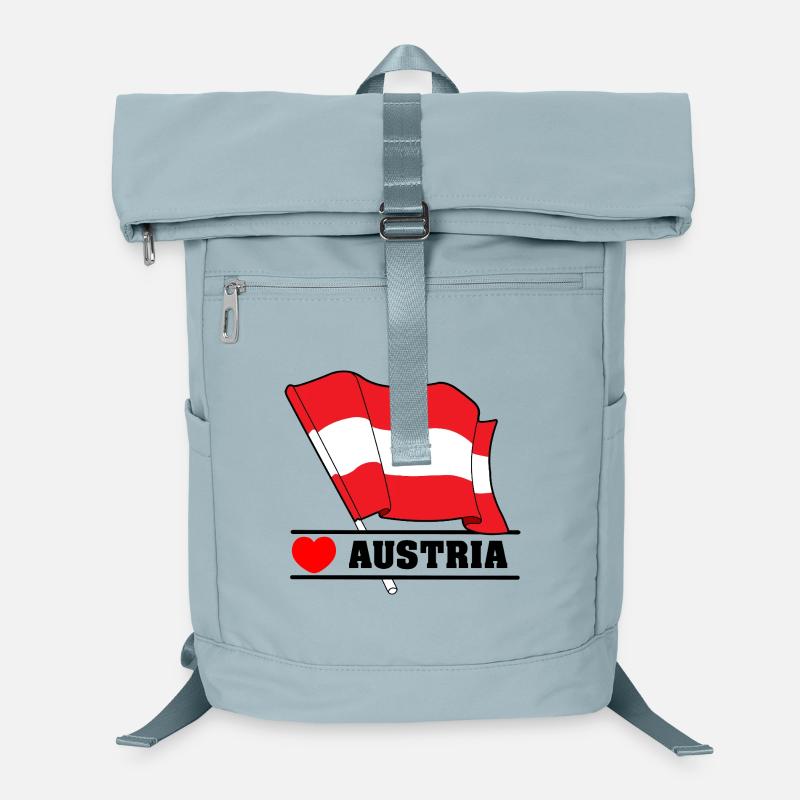 Drapeau autrichien avec cœur Sac à dos ordinateur