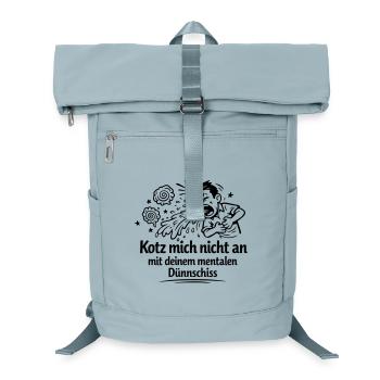 Mentaler Dünnschiss Kotzen  - Laptop-Rucksack  - Eisblau - Vorne