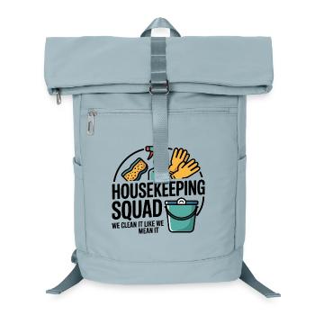 Lustiges Putzen Design - Laptop-Rucksack  - Eisblau - Vorne